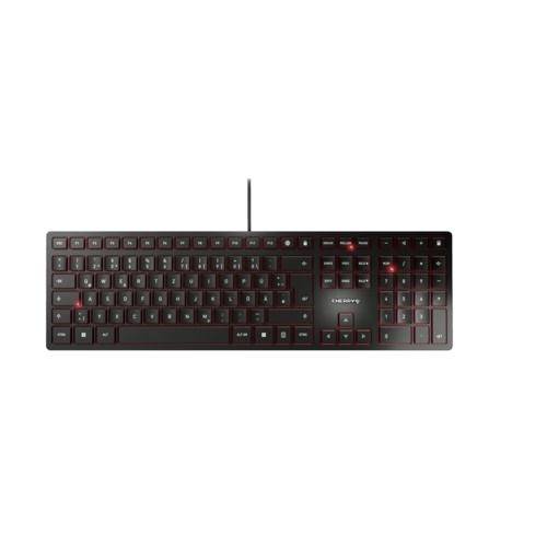 CHERRY KC 6000 Slim USB Teclado Belga, AZERTY Schwarz Teclas silenciosas