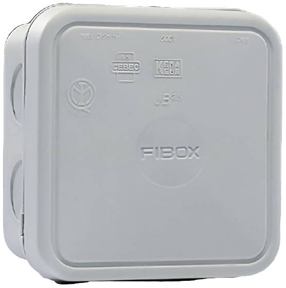 Fibox 8600670 Cajas de derivación (Lon. x Anch. x Alt.) 90 x 90 x 49 mm Gris (RAL 7035) IP65 1 UD(S).