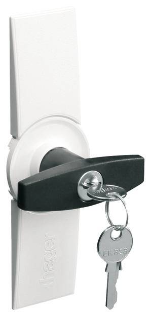Hager FZ531N Mecanismo de cierre universal Hager FZ531N con manilla de palanca y número de bloqueo 1333 para IP44/54. Ci-0