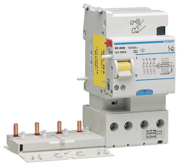 Hager BD463N BD463N Bloque FI 4polig 63 A 230 V-0