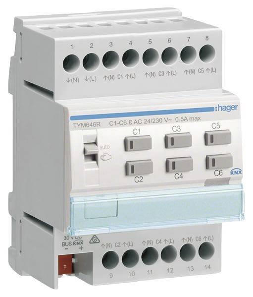Hager KNX TYM646R Actuador de calefacción TYM646R-0