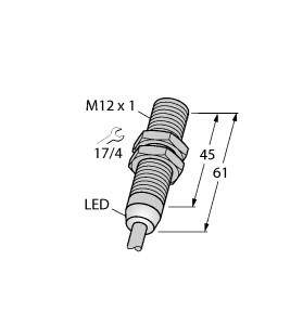 Turck Sensor Inductivo Enrasado PNP, contacto NA BI2-M12-AP6X/S120-0