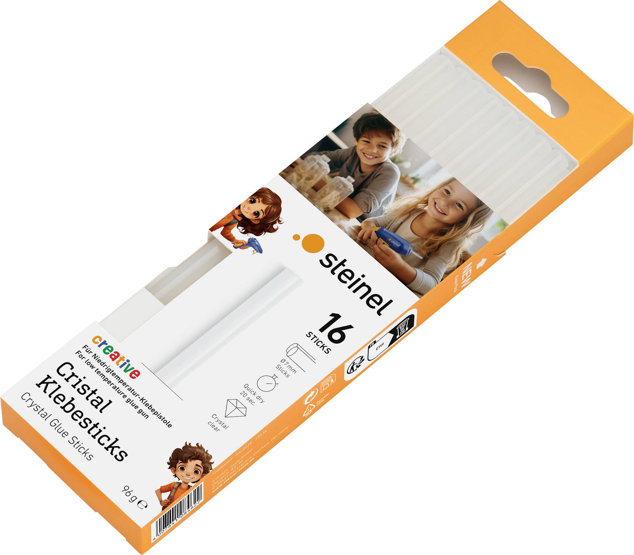 Steinel KLEBESTICKS 85°C 7MM CRISTAL 96G Barras de cola 7 mm 150 mm Transparente 96 g 16 UD(S).-0