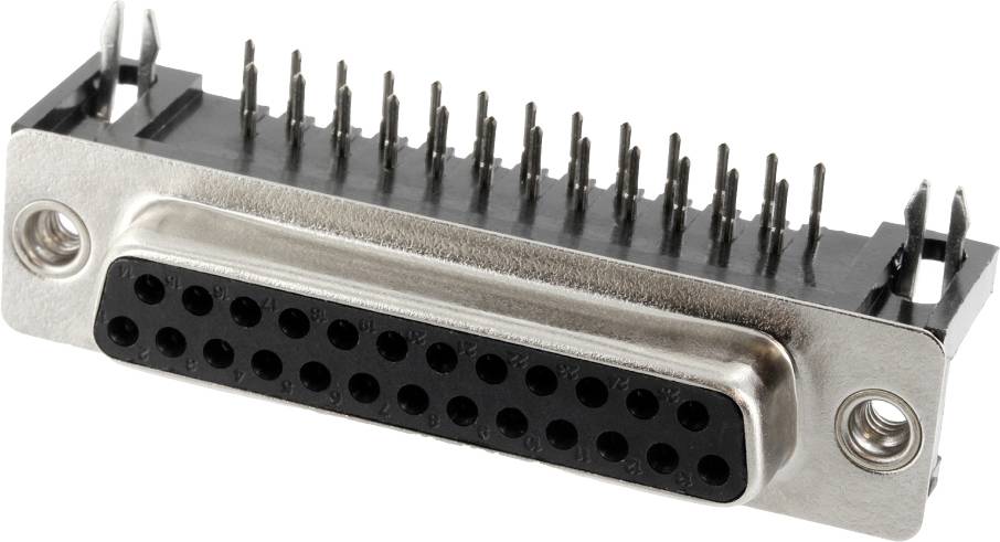 Connfly DS1037-25FNBKT7-0CC DS1037-25FNBKT7-0CC Regleta de conectores hembra D-SUB Número de polos: 25 Bornas de estañar 1 UD(S). Tray