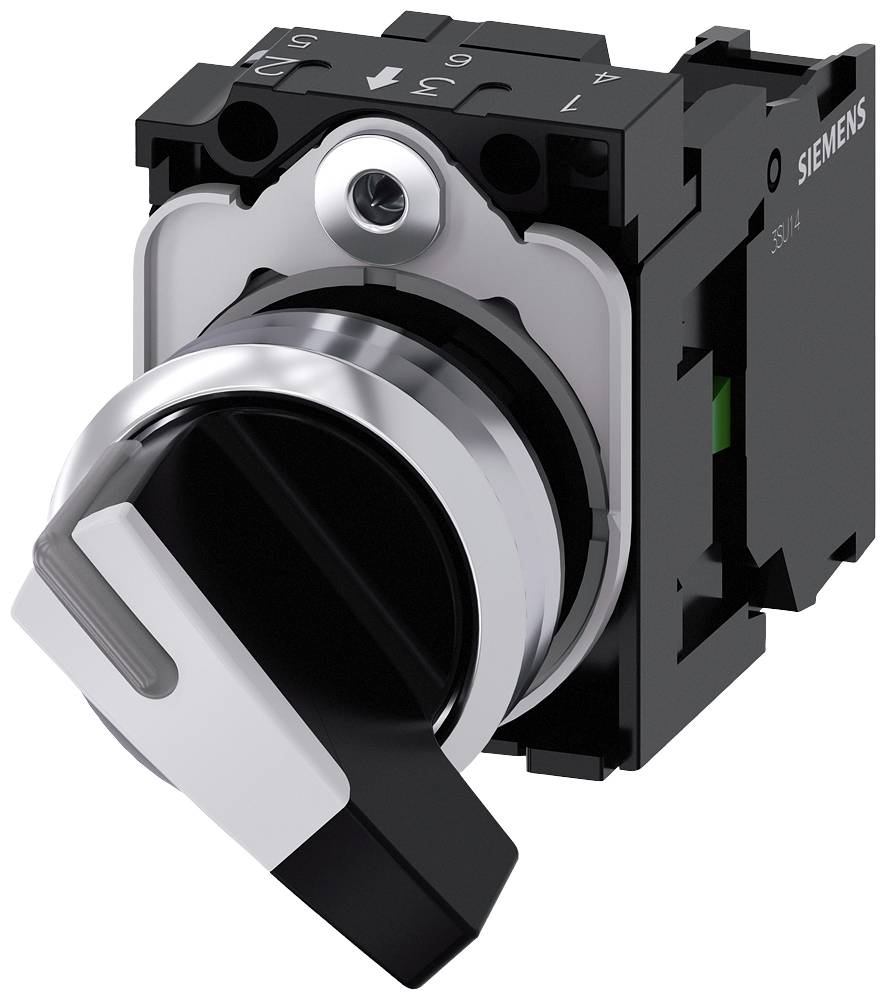 Siemens 3SU11502CF601BA0 3SU1150-2CF60-1BA0 Muletilla Posiciones de conmutación 2 1 x 90 ° 1 UD(S).