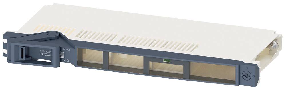 Siemens 3NJ63033AA000AA0 Interruptor de carga con fusibles, diseño de tira, enchufable NH00 160A, 3 polos AC23A 500V, 120 (AC500V) kA, operación manual Interruptor seccionador 1 UD(S).