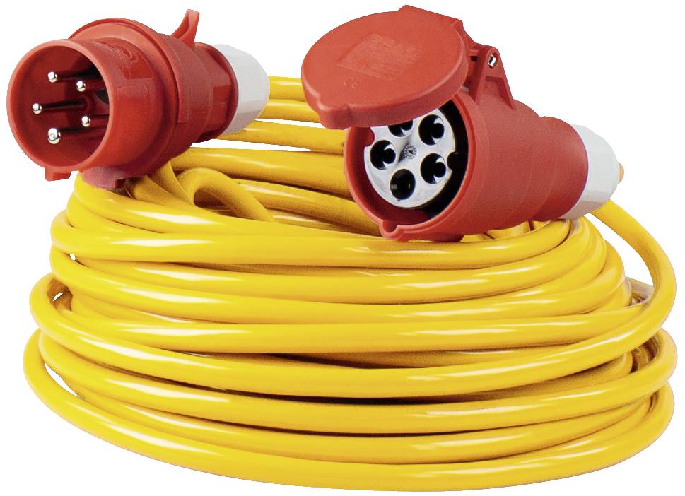 AS Schwabe 60771 Corriente Extension cable 32 A Amarillo 25 m AT-N07V3V3-F 5G 6 mm²-0