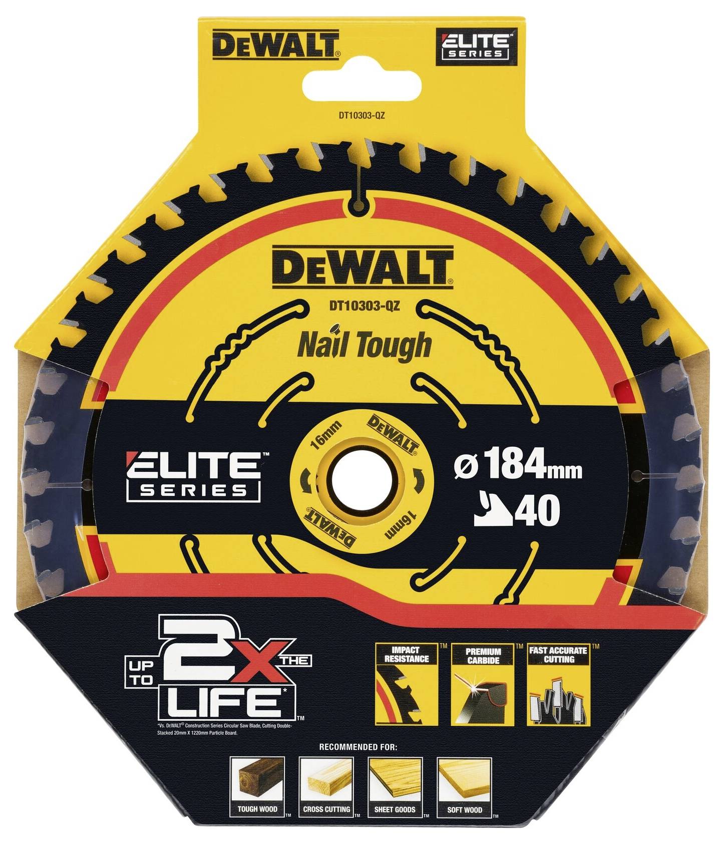 DEWALT DT10303-QZ Hoja de sierra circular 184 mm 1 UD(S).-1