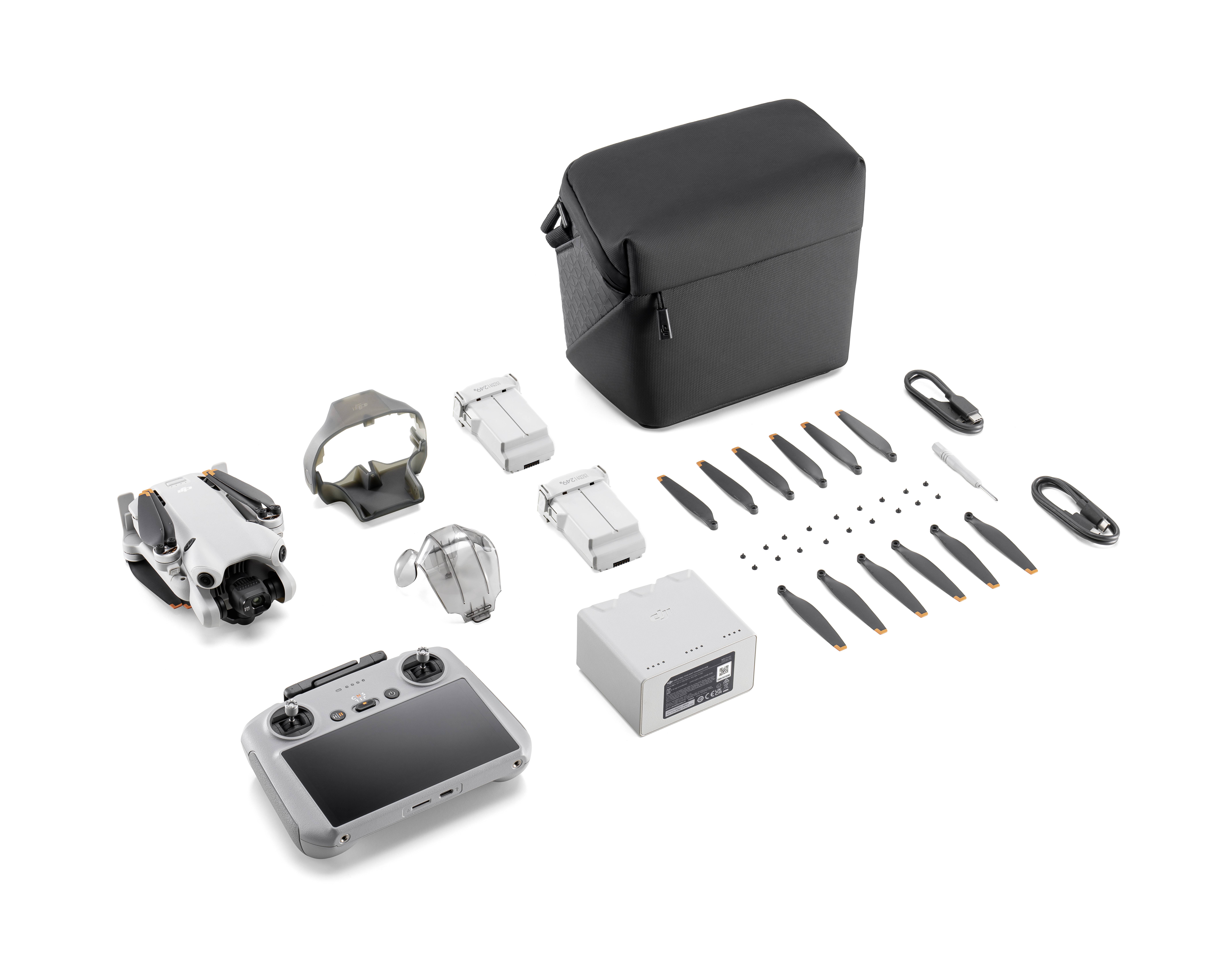 DJI Mini 4 Pro Fly More Combo (DJI RC 2) Smart Controller incl. Quadrocopter RtF Vuelo de cámara Gris claro (mate)-2