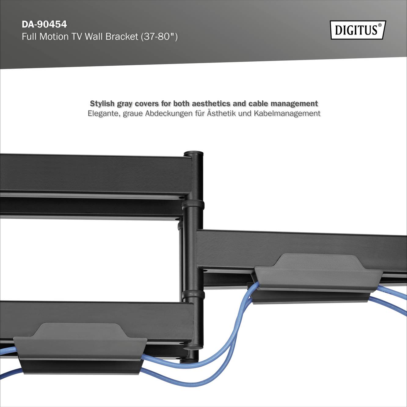 Digitus DA-90454 Soporte de pared para TV 114,3 cm (45") - 177,8 cm (70") Extensible, Inclinable, Inclinable, Orientable-5