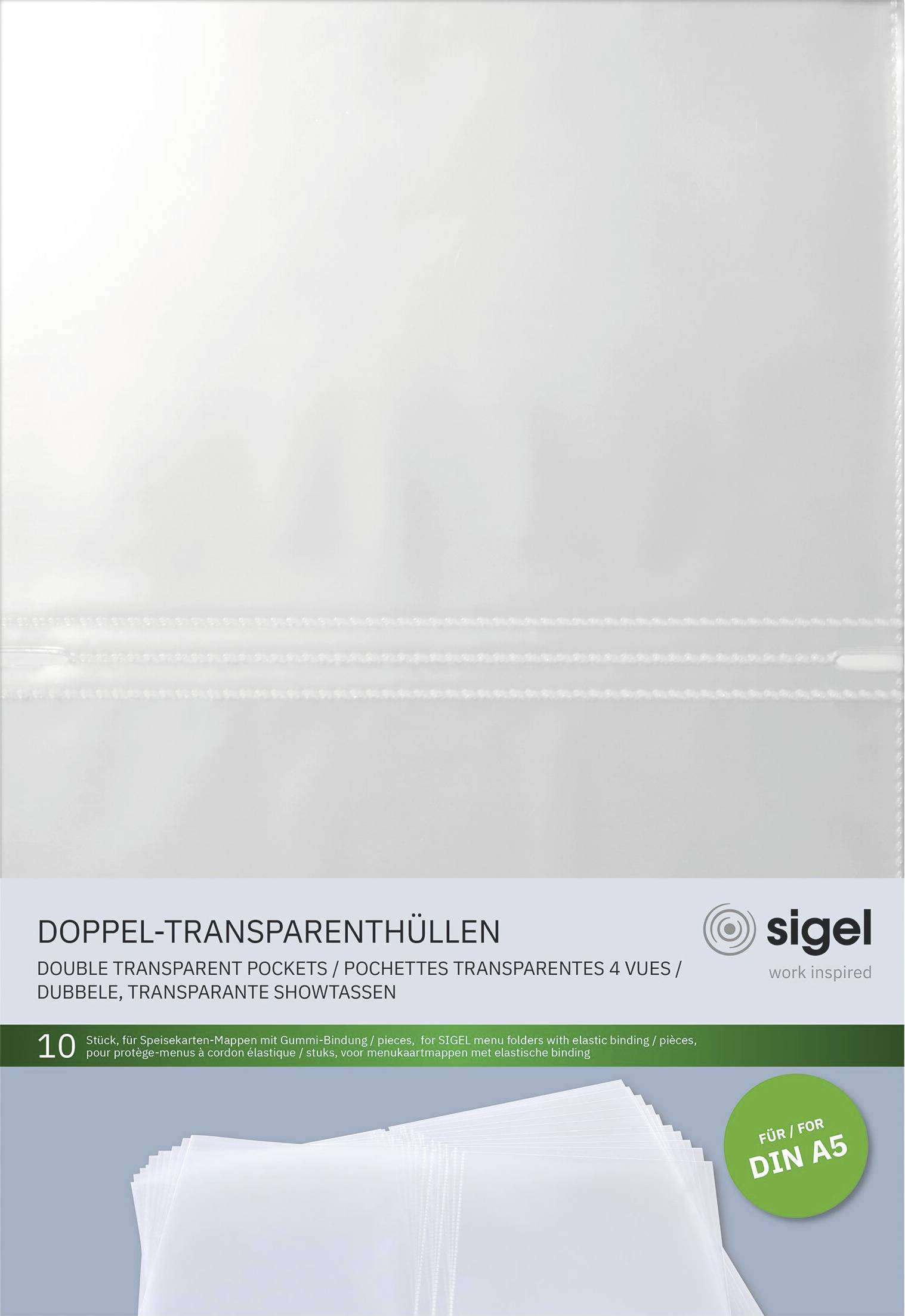 Sigel Funda transparente doble DIN A5 SM181 10 UD(S).-0