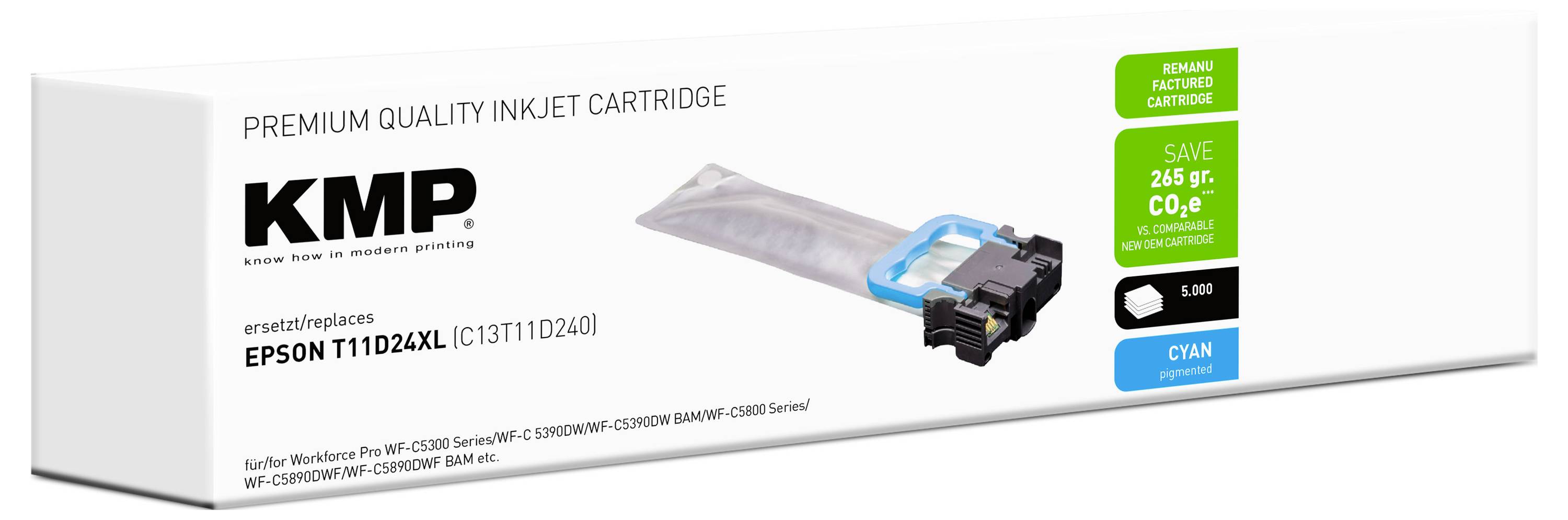 KMP Ink reemplaza Epson T11D2 XL Compatible Cian 1664,4003 1664,4003-1
