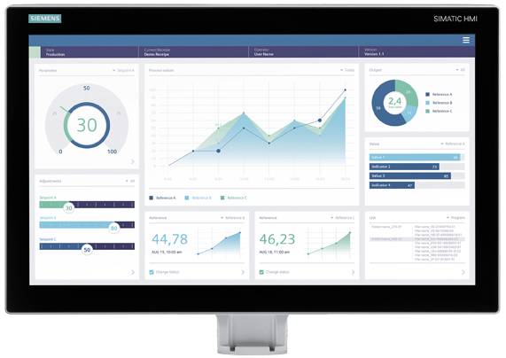 Siemens 6AV2128-3XB27-1BX0 6AV21283XB271BX0 Panel de control PLC-0