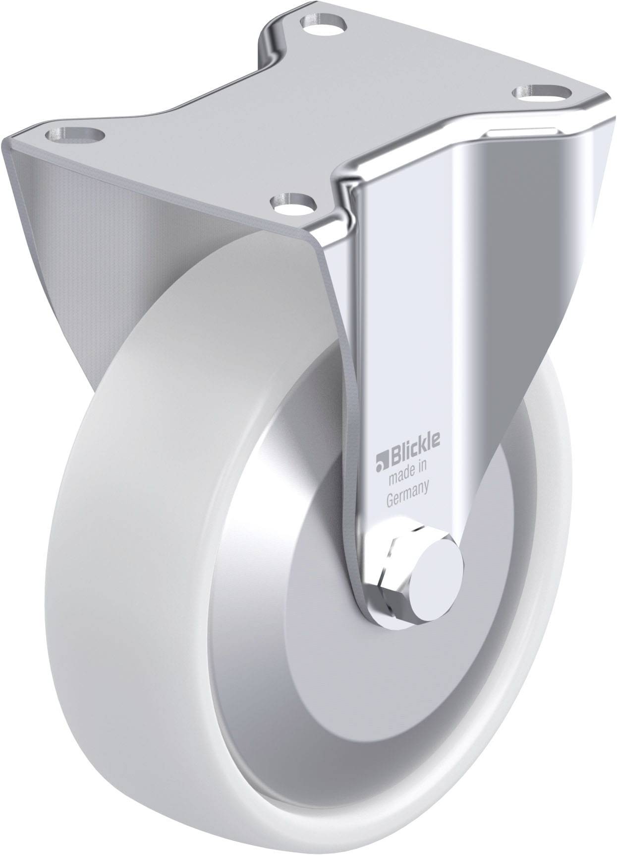 Blickle 852731 BK-PO 125XR-1-FA Rueda fija de chapa de acero Diámetro de la rueda: 125 mm Capacidad de carga (máx.): 300 kg 1 UD(S).