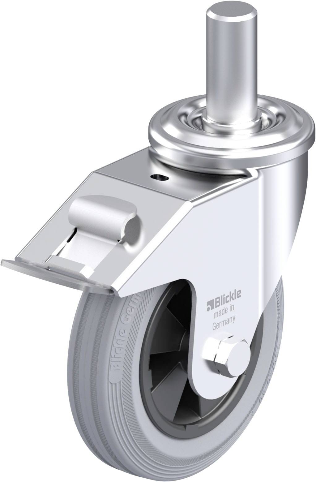 Blickle 742553 LEZ-VPP 150G-27-FI-SG Rueda articulada de chapa de acero Diámetro de la rueda: 150 mm Capacidad de carga -0