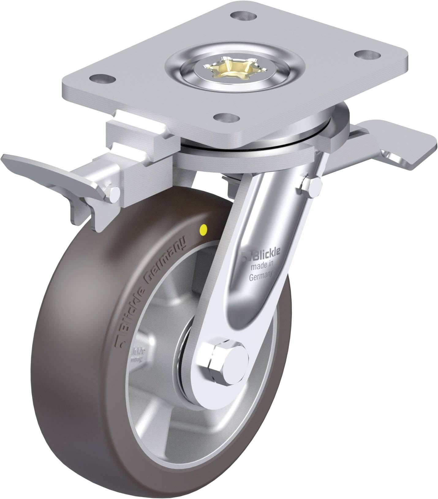 Blickle 936556 LO-ALST 150K-ST-AS-RI4 Rueda articulada para cargas pesadas Diámetro de la rueda: 150 mm Capacidad de carga (máx.): 500 kg 1 UD(S).