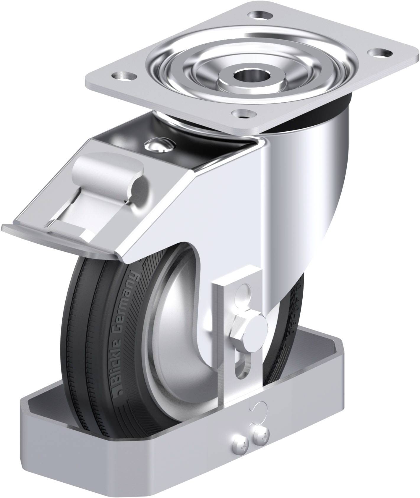Blickle 938421 L-RD 162R-FI-FA-FS Rueda articulada de chapa de acero Diámetro de la rueda: 160 mm Capacidad de carga (má-0