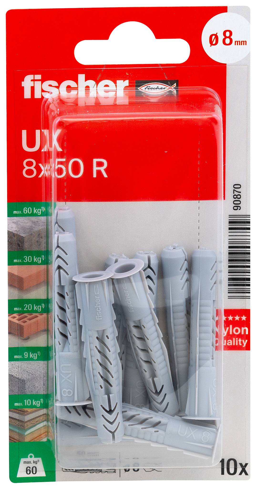 Fischer 090870 UX 8 x 50 R K NV Taco universal 50 mm 1 Set