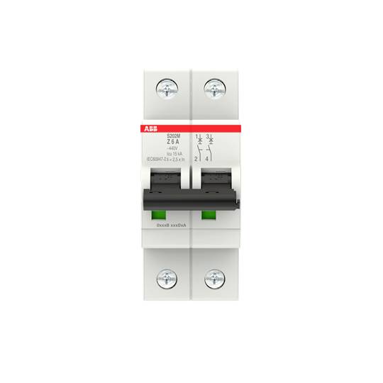 ABB 2CDS272001R0378 S202M-Z6 Interruptor automático 6 A 400 V-0