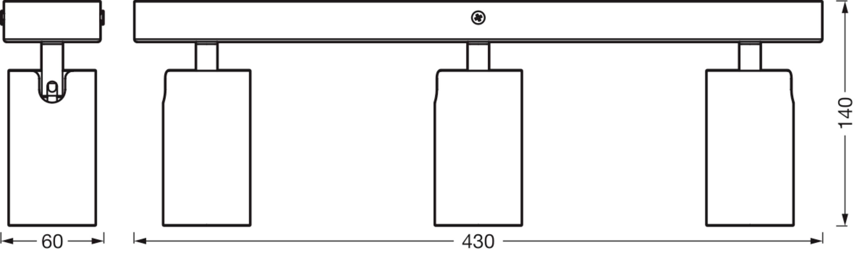 LEDVANCE 4058075828506 SPOT OCTAGON 3X3.4W Difusor LED de techo LED GU10 10.20 W Schwarz-10