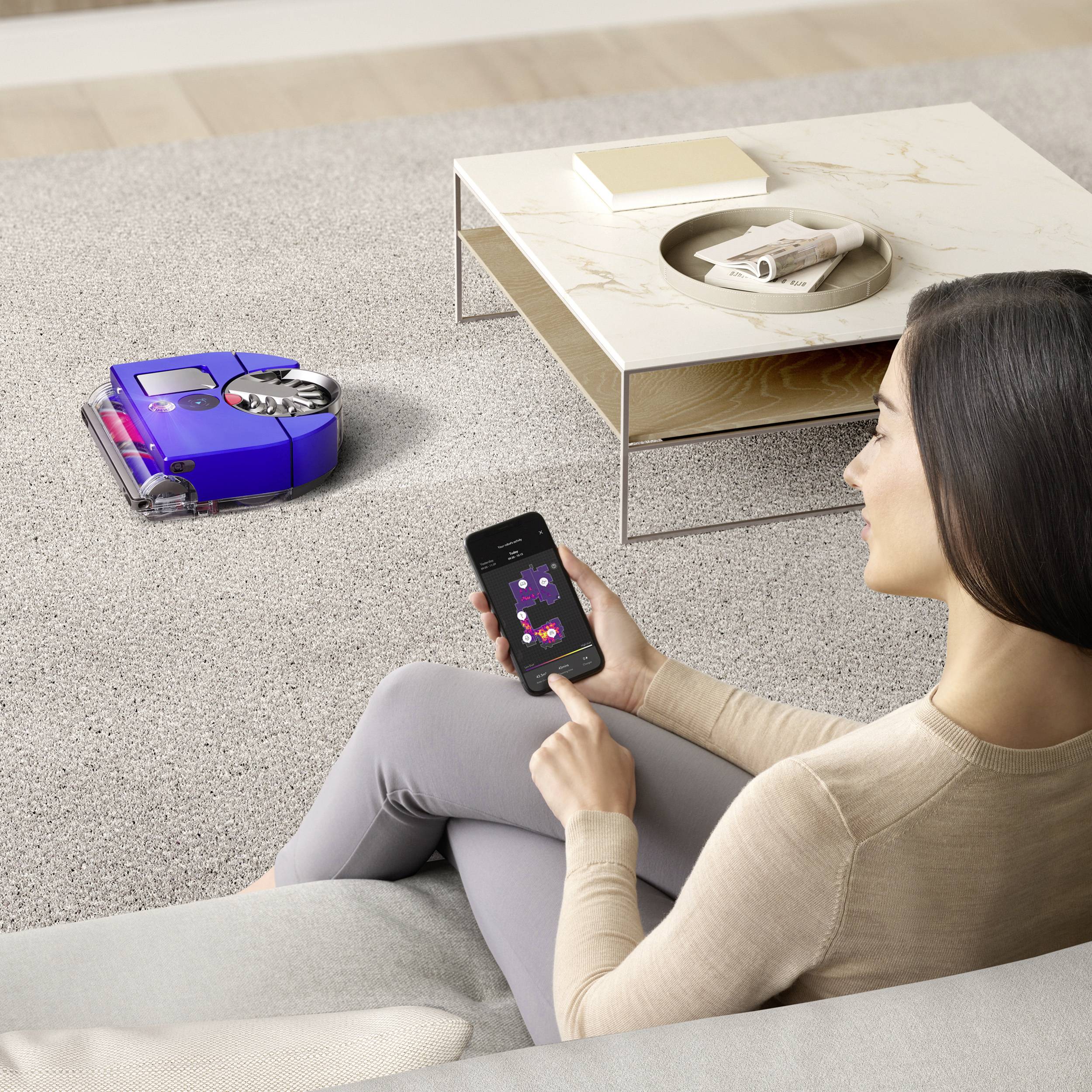 dyson 360 Vis Nav Moulded Blue/Nickel Robot de aspiración Blau-5