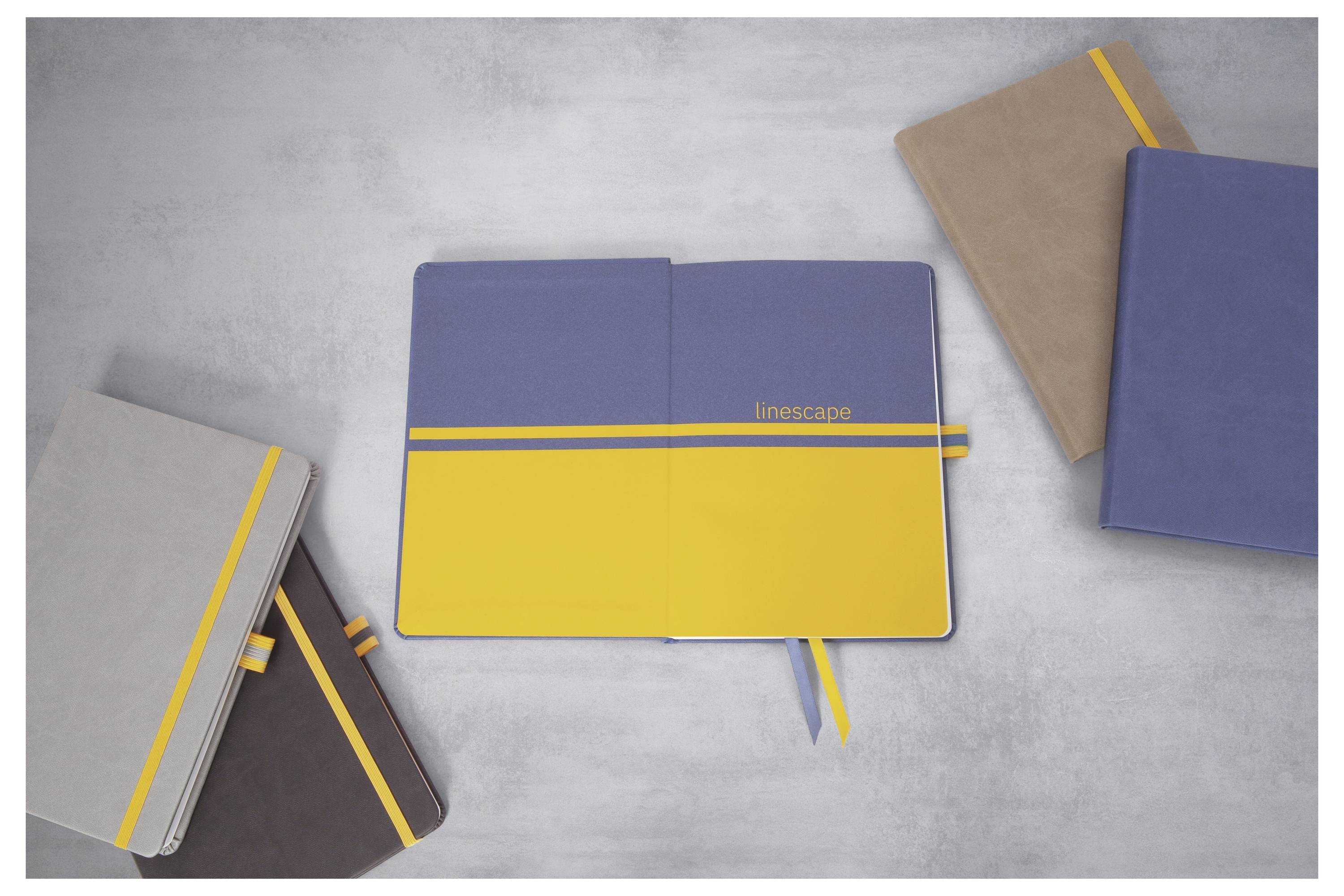 Sigel linescape LS104 Libreta de notas De cuadros Blau 88 Hoja DIN A5 vertical-8