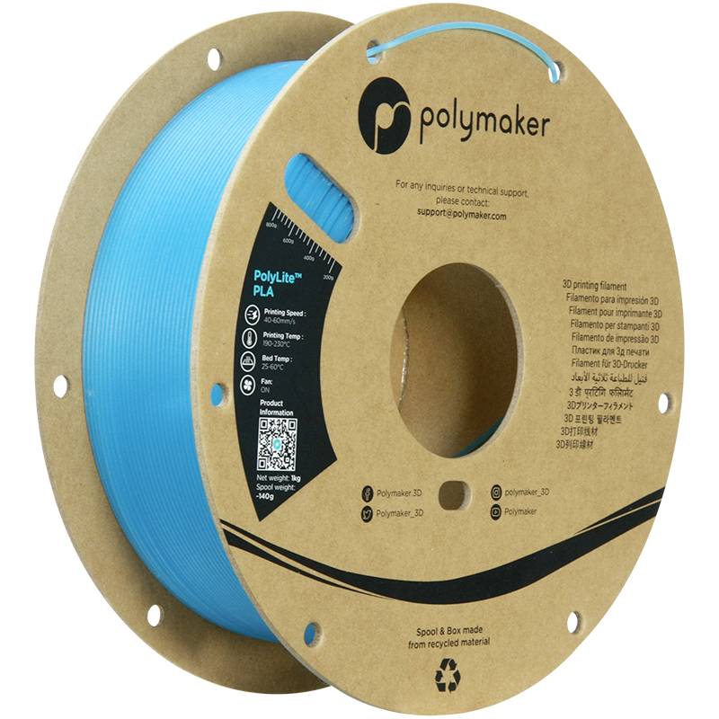 Polymaker PA02092 Luminous Filamento PLA Fosforógeno 1.75 mm 1000 g Azul luminoso PolyLite™ 1 UD(S).