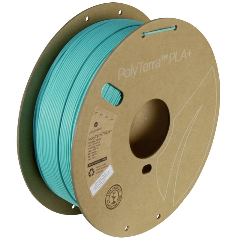 Polymaker PA05004 Regular Filamento PLA Menor contenido de plástico, Elevada rigidez 1.75 mm 1000 g Verde azulado PolyTe-3