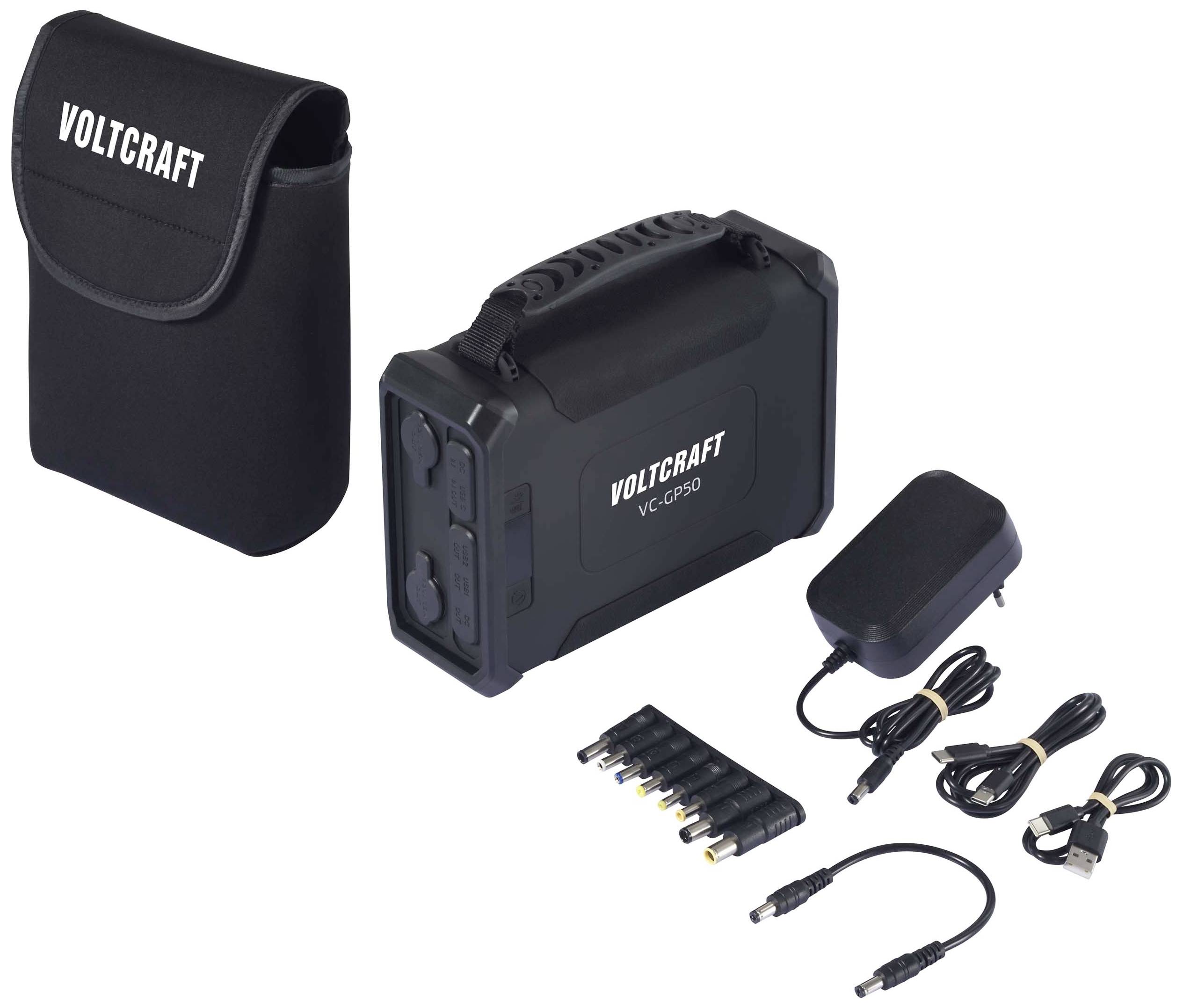 VOLTCRAFT VC-GP50 Batería externa (batería adicional) 96000 mAh Power Delivery 2.0 Li-Ion Negro (mate) Carga y descarga -5