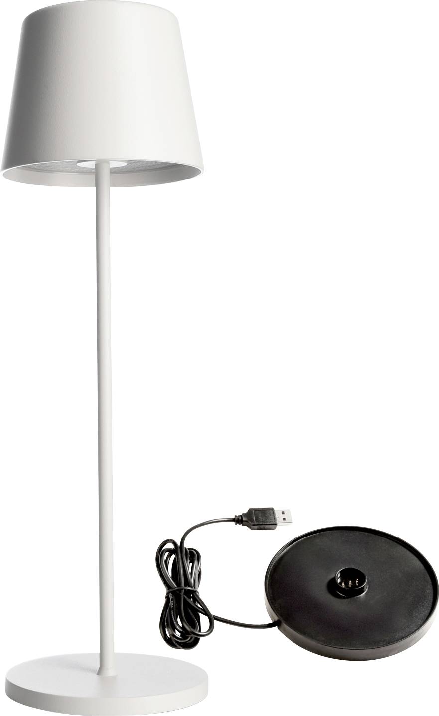 Deko Light 620199 Canis Lampara de mesa LED a batería 3.5 W Blanco cálido Blanco