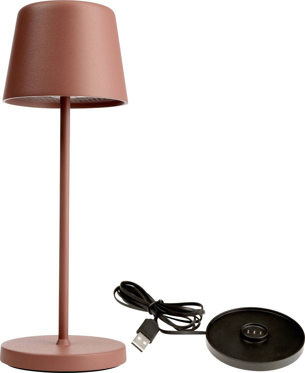 Deko Light 620204 Canis Mini Lampara de mesa LED a batería 2.3 W Blanco cálido Terracota