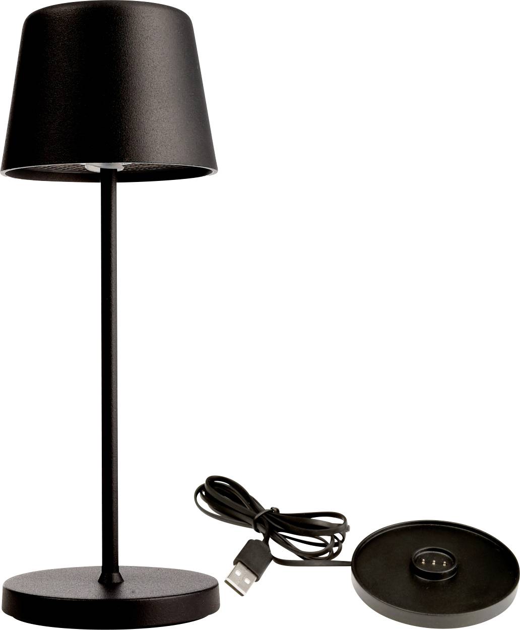 Deko Light 620208 Canis Mini Lampara de mesa LED a batería 2.3 W Blanco cálido Schwarz