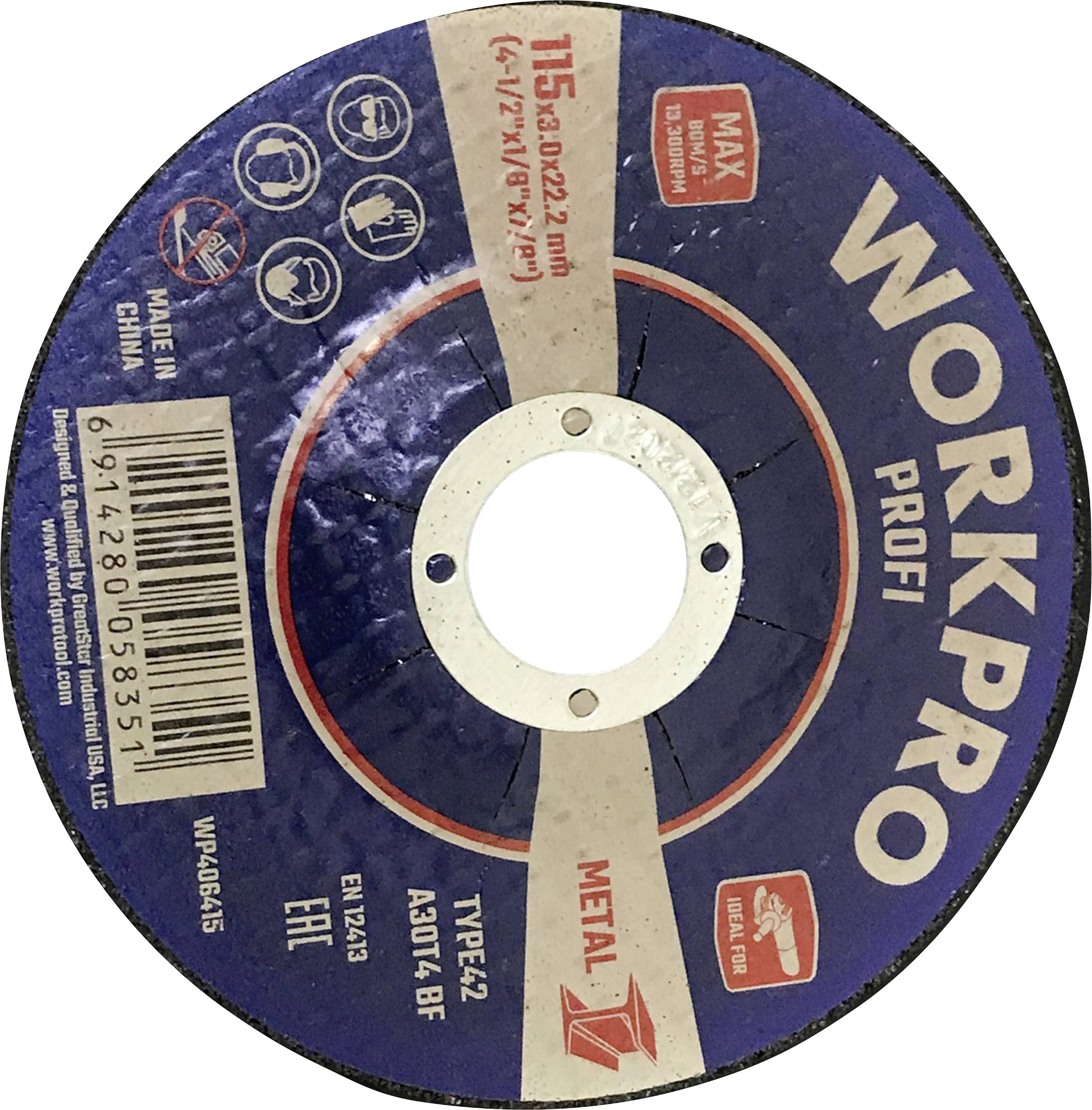 WorkPro WP406415 Disco de corte 125 mm 10 UD(S). Metal