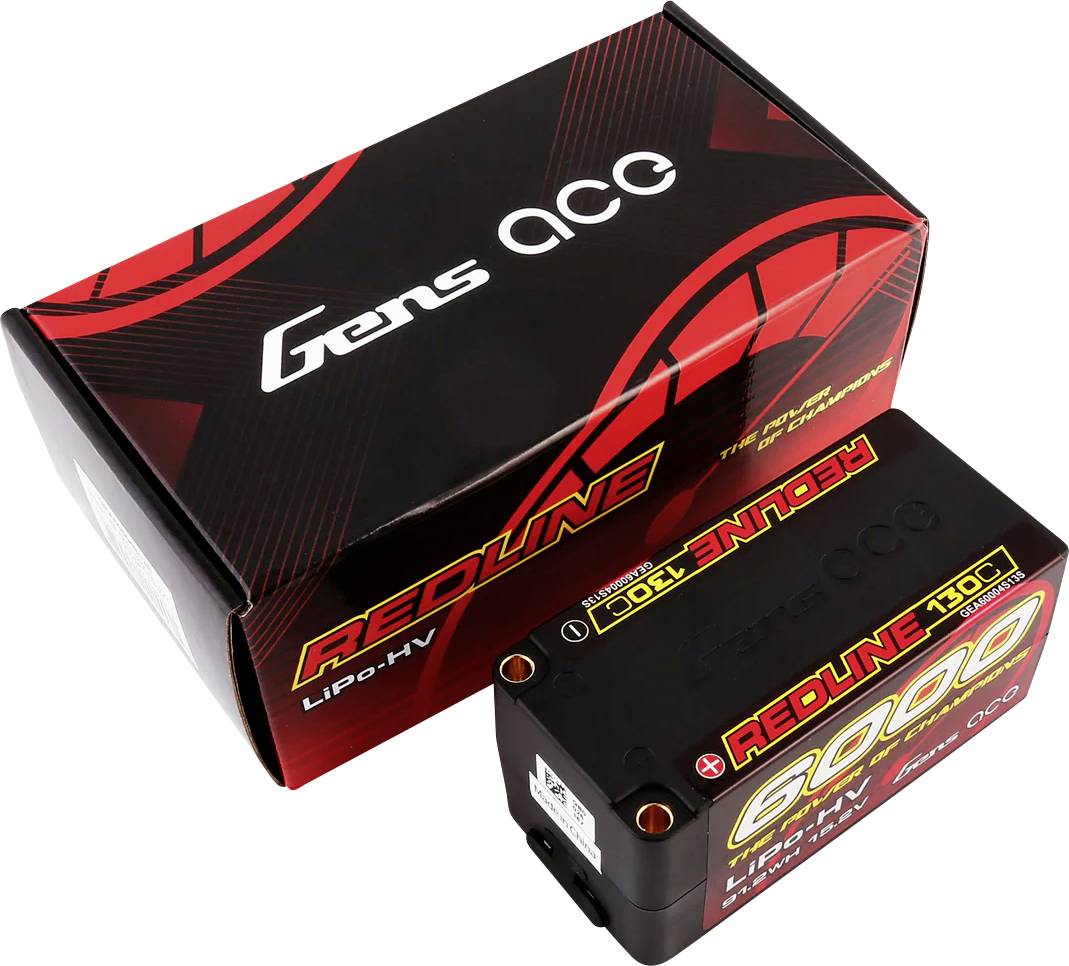 Gens ace Paquete de batería para modelismo (LiPo) 15.2 V 6000 mAh Número de celdas: 4 130 C Box Hardcase Conector hembra-0