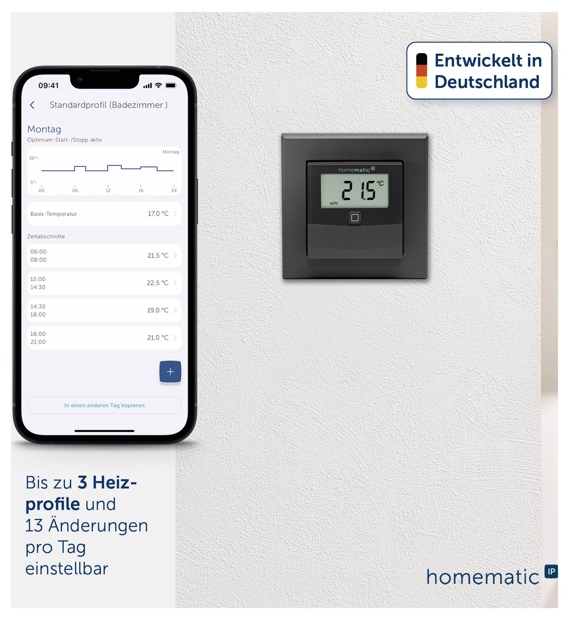 Homematic IP Radiotransmisión Sensor de temperatura y sensor de humedad del aire HmIP-STHD-A-1
