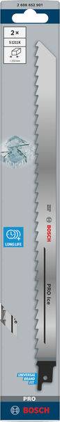 Bosch Accessories 2608652901 Lámina PRO Ice S1211K, 1,25 x 19 x 300 mm, 2 unidades. Longitud de la hoja de sierra 300 mm-1