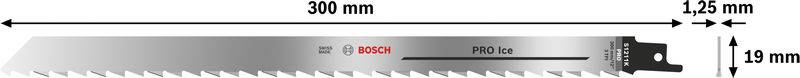 Bosch Accessories 2608652901 Lámina PRO Ice S1211K, 1,25 x 19 x 300 mm, 2 unidades. Longitud de la hoja de sierra 300 mm-2