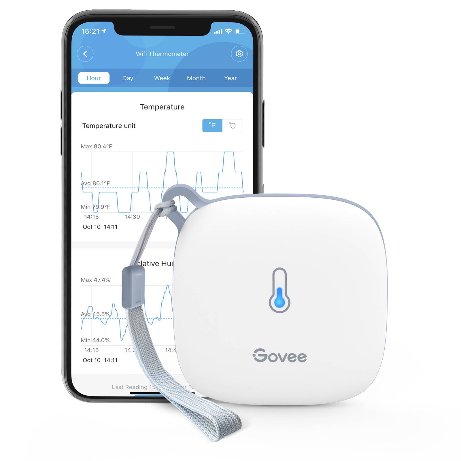 Govee WiFi Thermometer Hygrometer Termómetro/higrómetro remoto Blanco H5179001-2