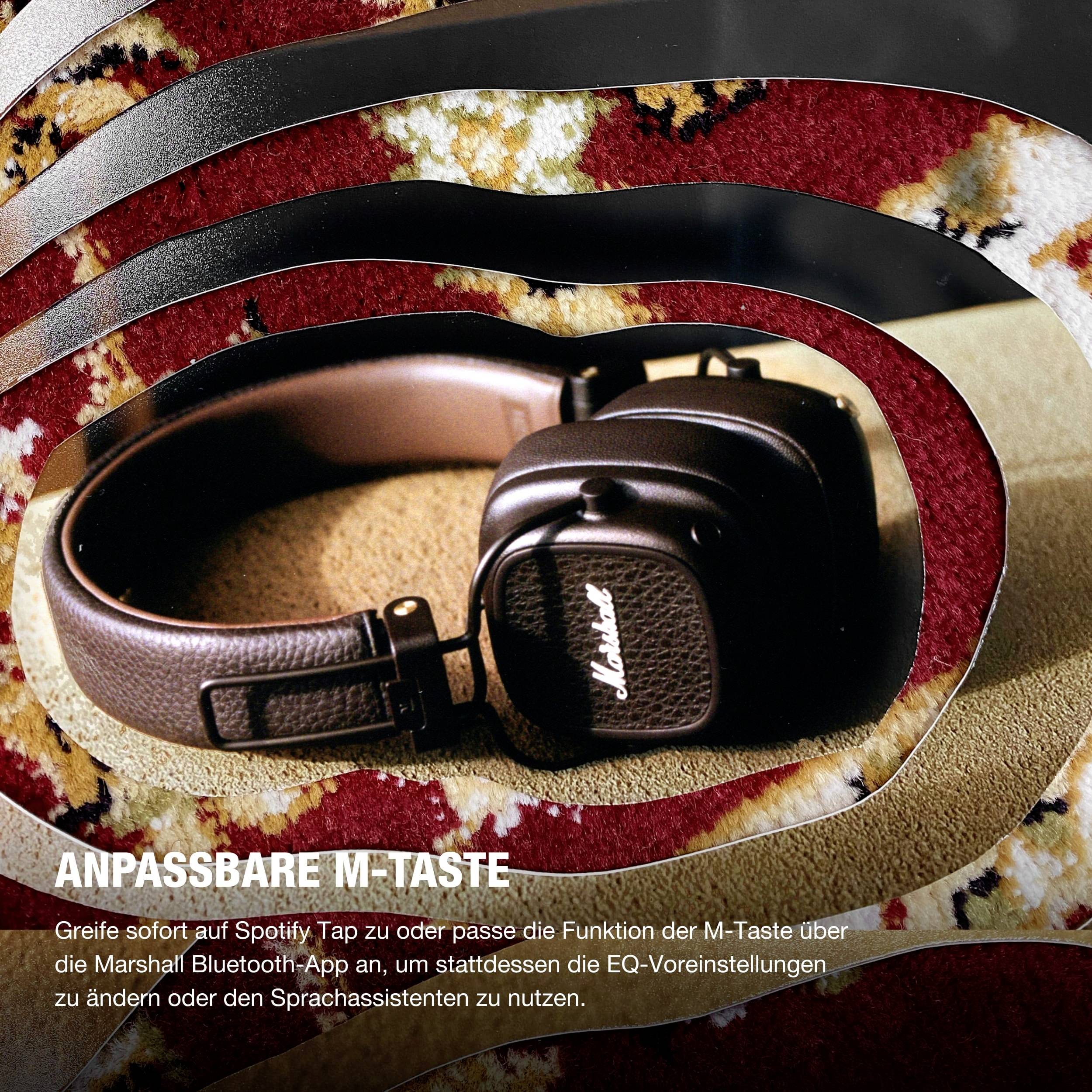 Marshall Major V Brown Auriculares circumaurales Bluetooth® Marrón Plegable HiFi-5