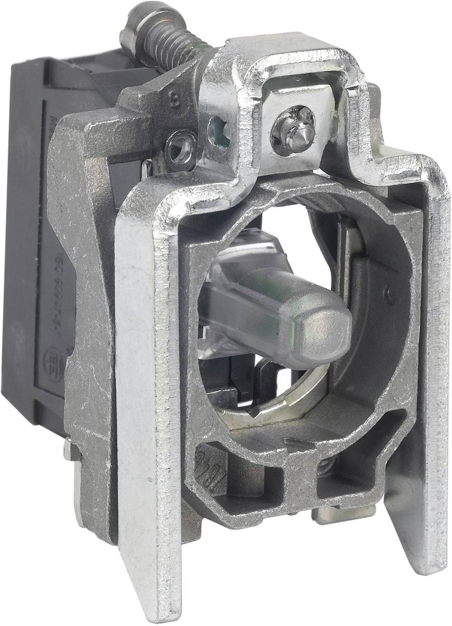 Schneider Electric ZB4BVB1156 Portalámparas con brida de montaje, Harmony XB4, metálico, blanco, LED universal, prueba d-4
