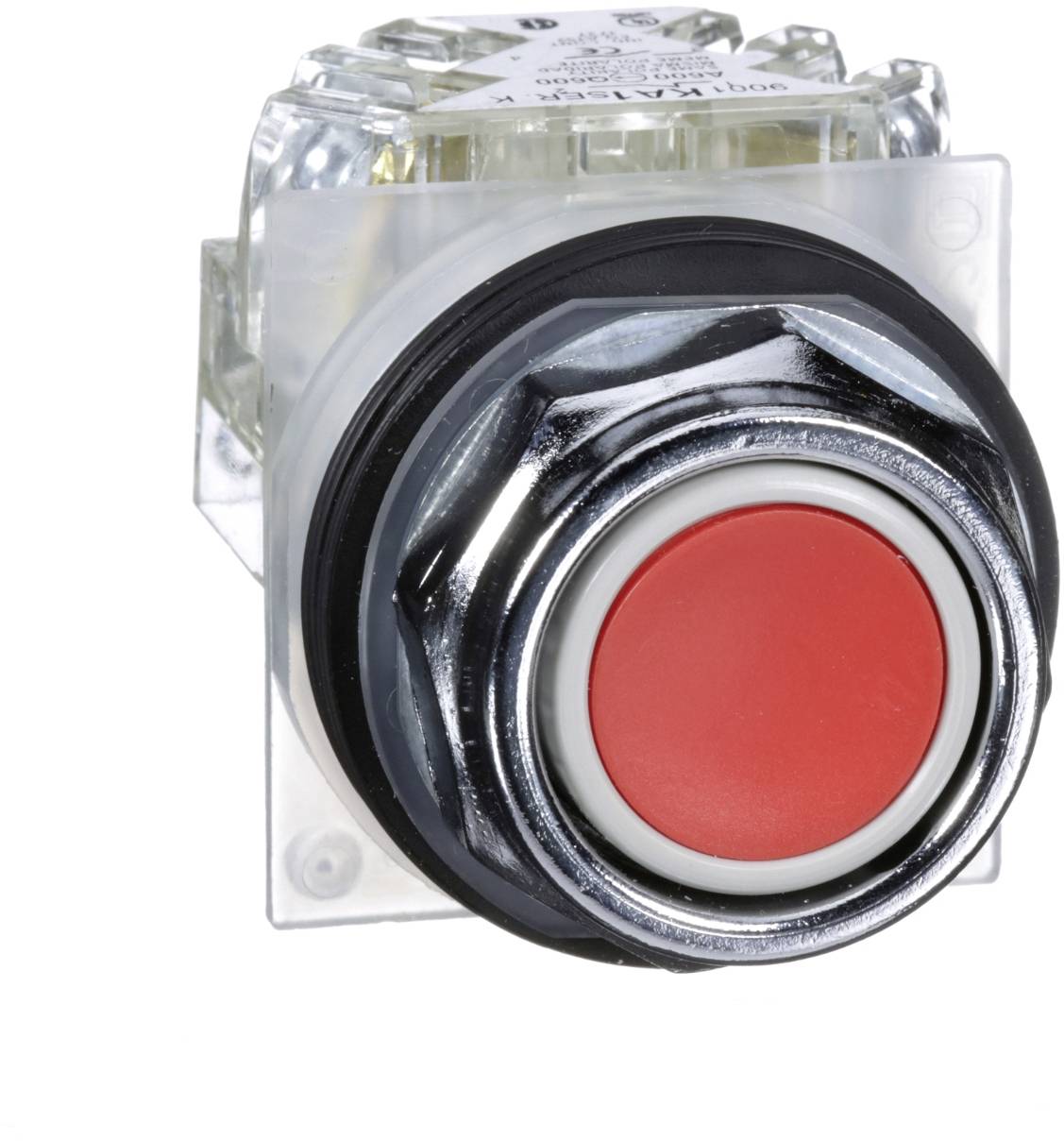 Schneider Electric 9001KR1RH13 Botón pulsador, rojo, Ø 30, plano, 1 OD Pulsadores Metal 1 contacto NA 1 UD(S).