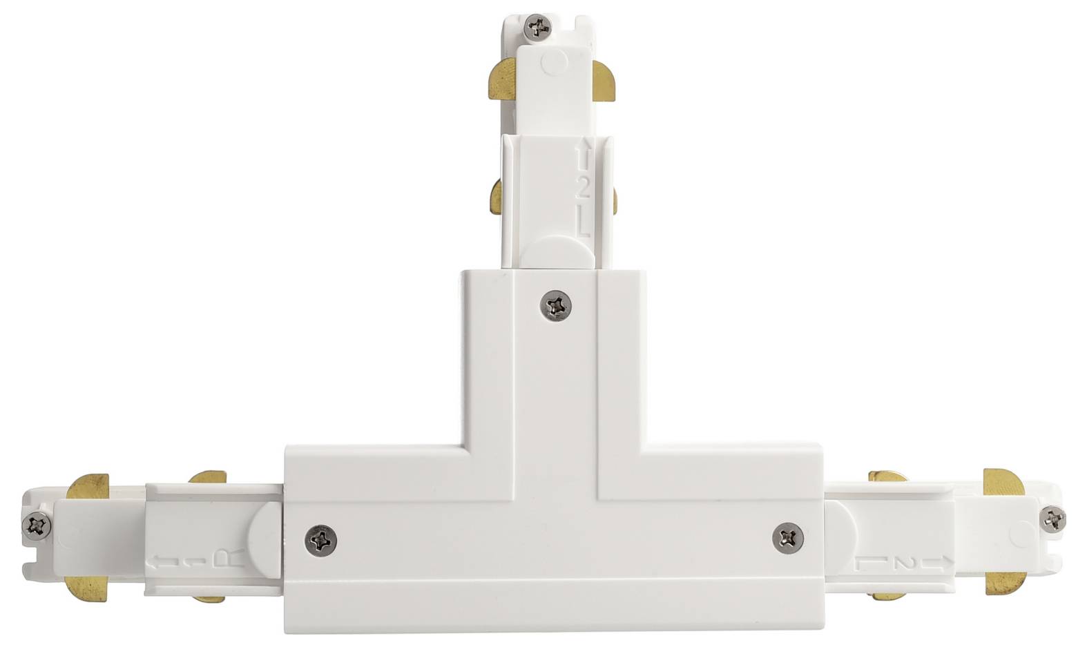 Deko Light 710530 D Line DALI Componente de alto voltaje con sistema de riel Conector en T Blanco tráfico (RAL 9016)-1
