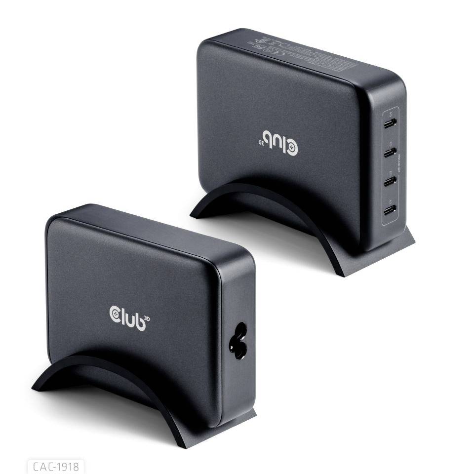 club3D CAC-1918 Cargador USB 240 W 4x USB-C® Power Delivery Schwarz-1