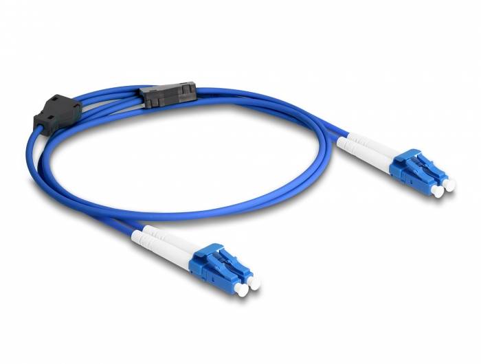Delock 87919 Fibra de vidrio LWL Cable 1 m Blau [1x Conector LC - 1x Conector LC] 9/125 µ Singlemode OS2-1