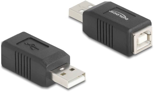 Delock USB 2.0 Adaptador [1x Conector USB 2.0 A - 1x Conector hembra USB 2.0 B] 67202-1