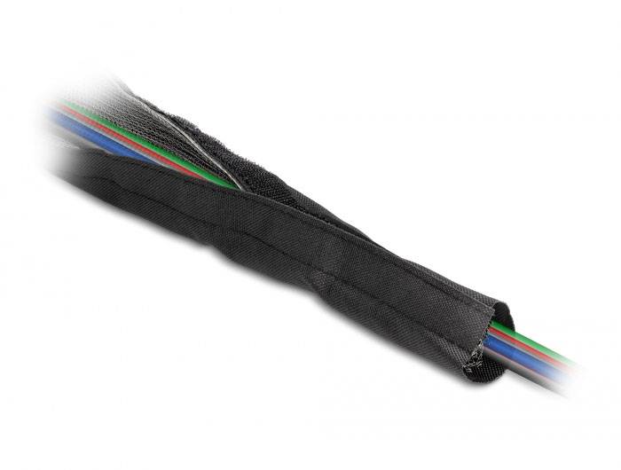 Delock 20842 20842 Coraza trenzada para agrupar cables Schwarz Poliéster 1 m 25 mm (max) 1 UD(S).-2