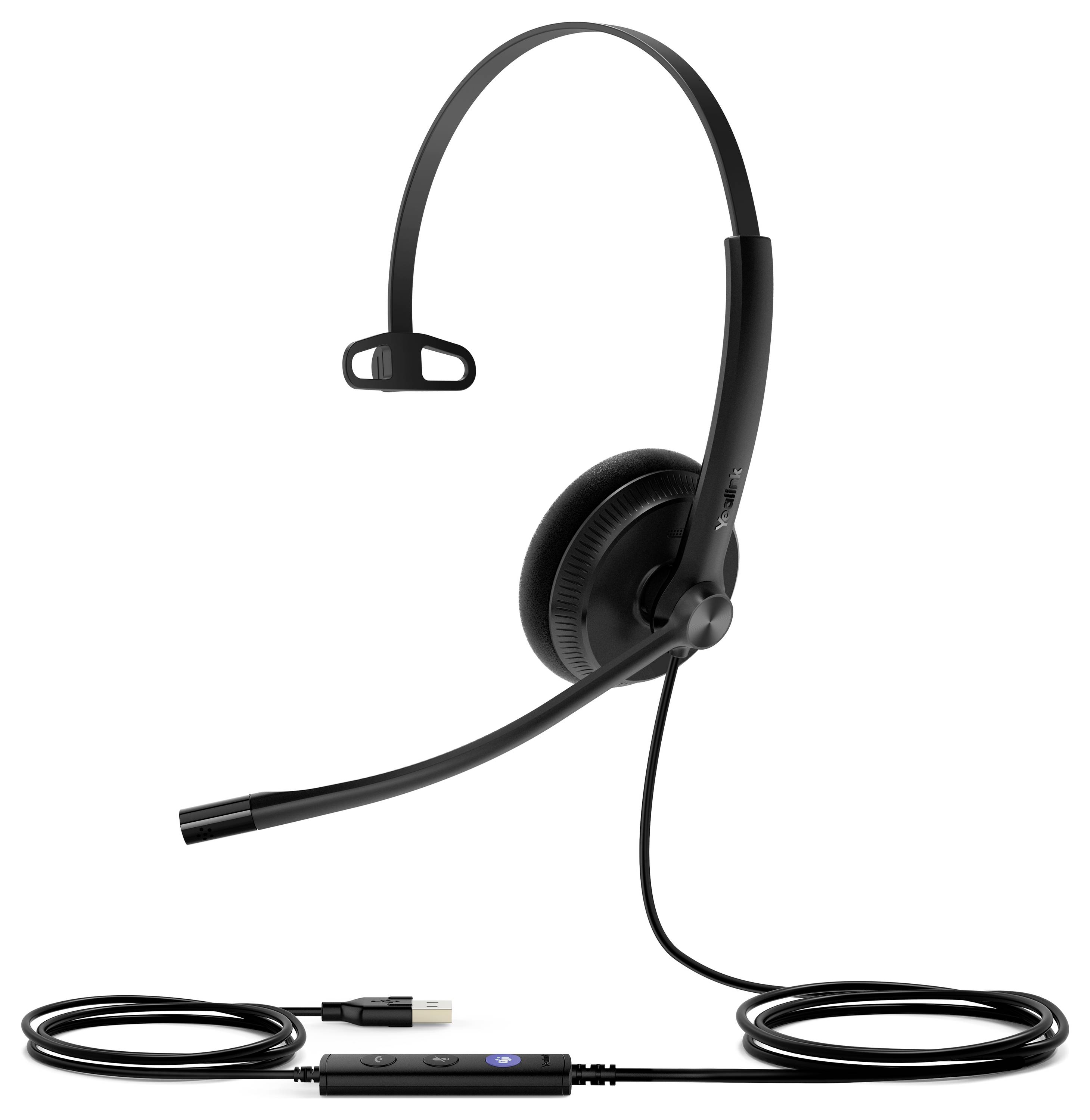 Yealink Yealink USB Headset UH34 Lite Mono Teams Auriculares supraurales Por cable Mono Schwarz-1