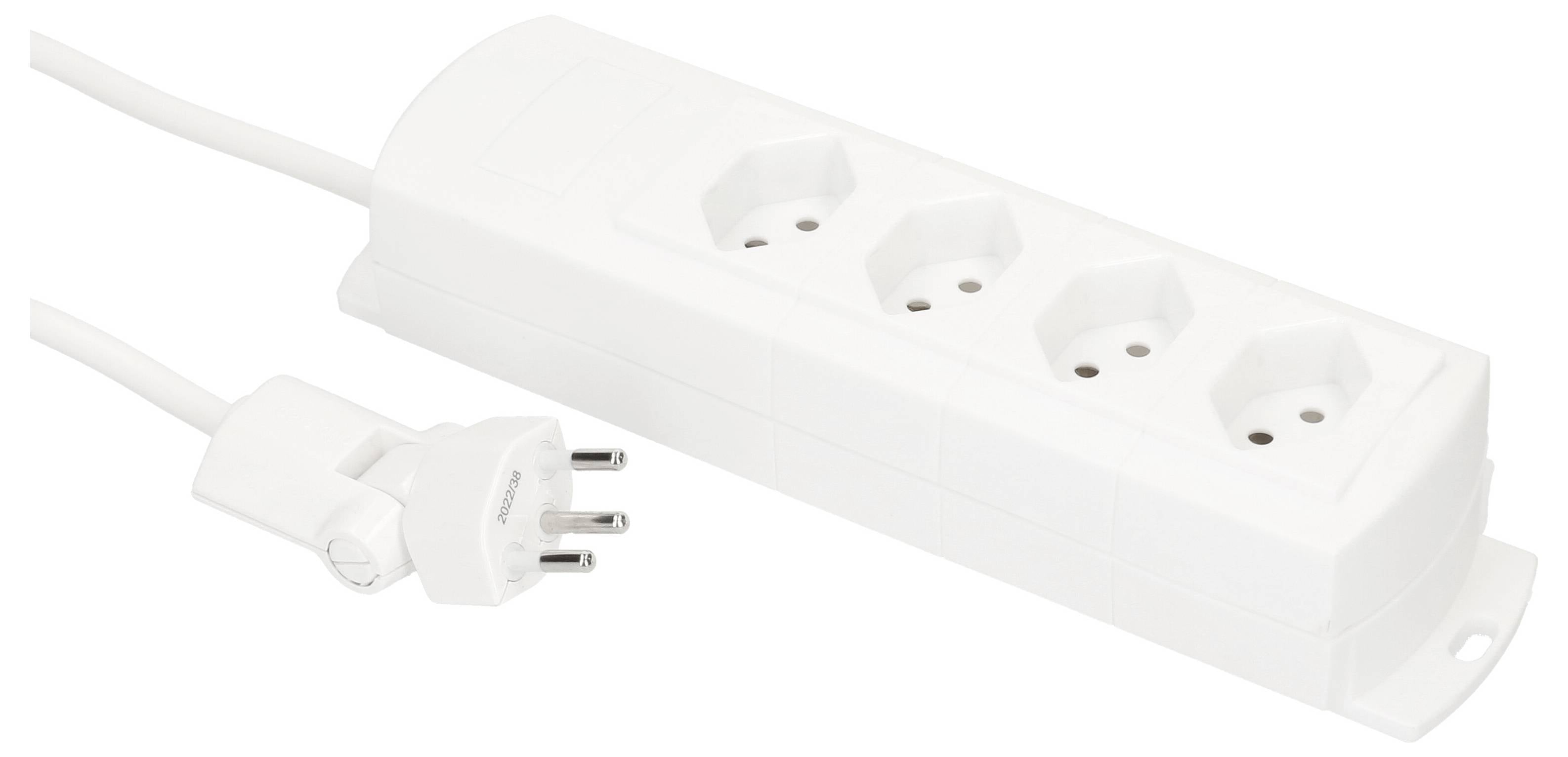 Max Hauri 136318 Regleta de enchufes sin interruptor Blanco Conector CH 1 UD(S).-3