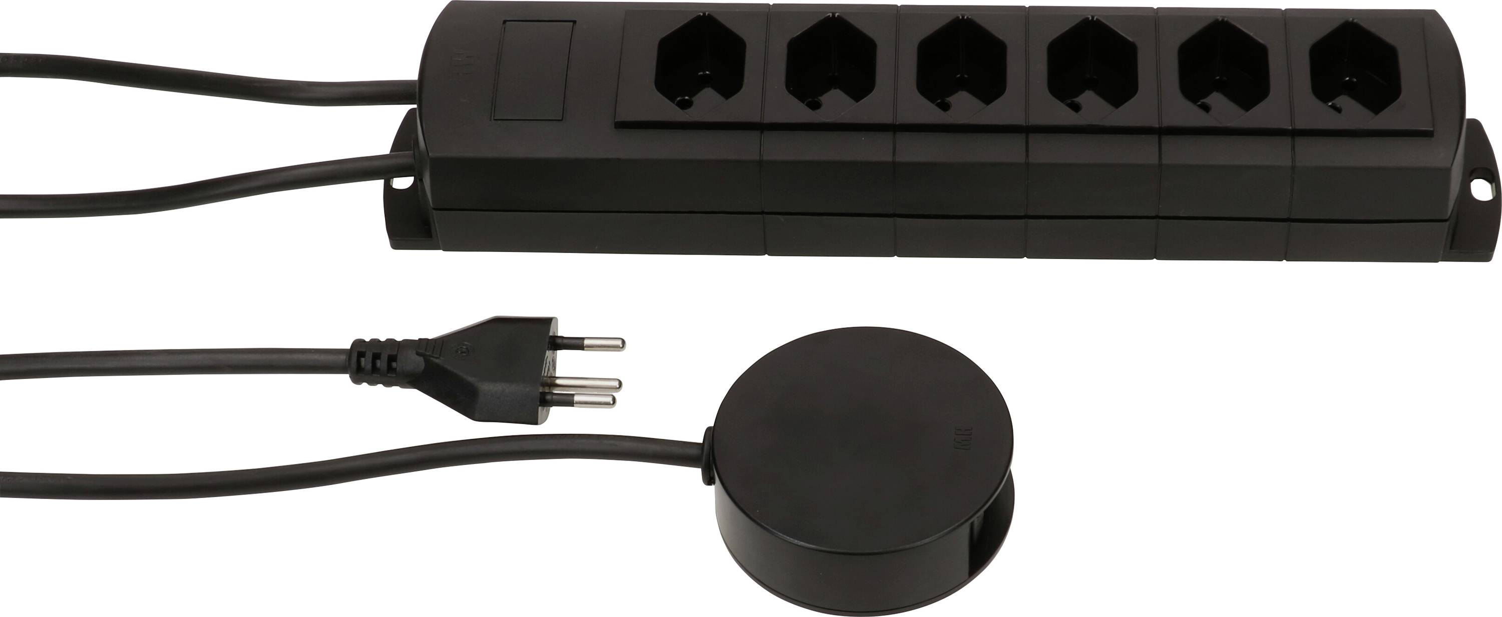 Max Hauri 136342 Regleta de enchufes sin interruptor Schwarz Conector CH 1 UD(S).-0