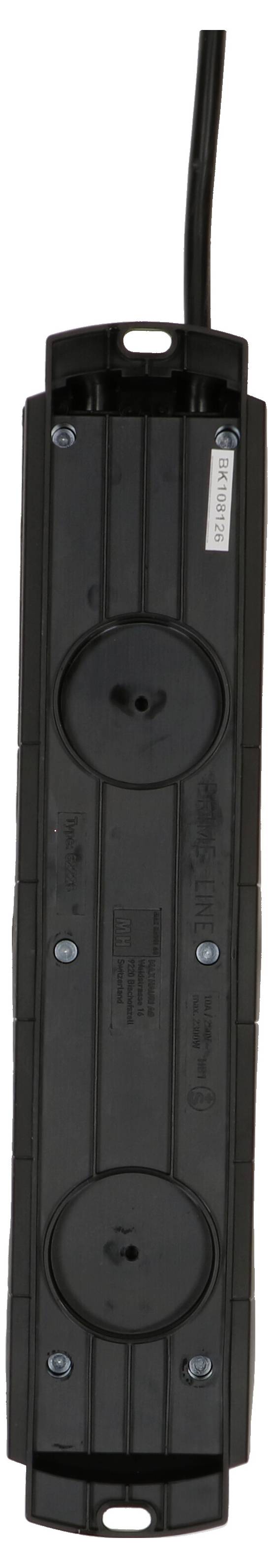 Max Hauri 161481 Regleta de enchufes sin interruptor Schwarz Conector CH 1 UD(S).-4